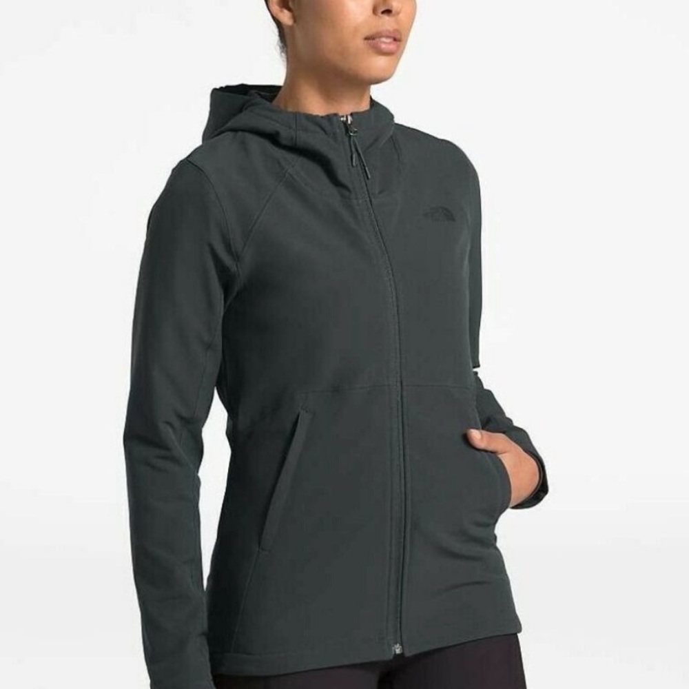The North Face Women's Shelbe Raschel Full-Zip Hooded Jacket Charcoal Gray XXL
